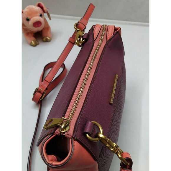 Marc By Marc Jacobs Purple Pebbled Leather Zipper Closure Crossbody Bag - Picture 9 of 16